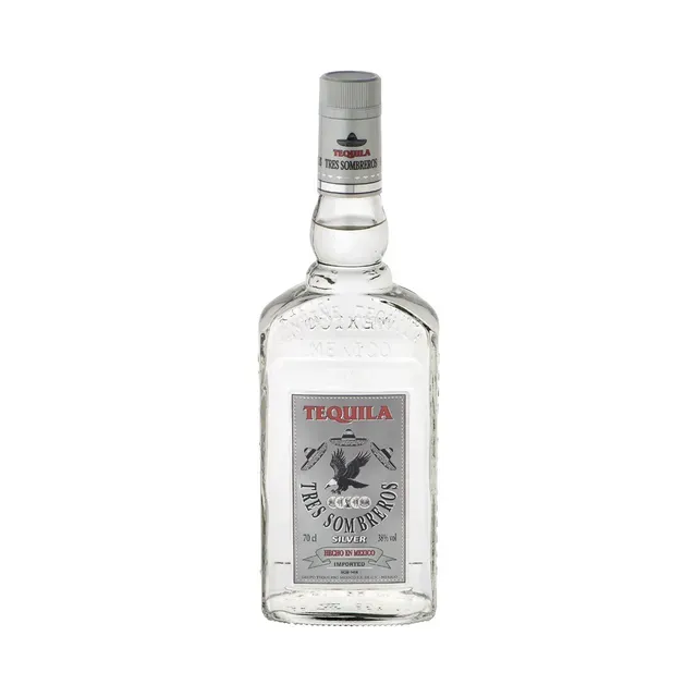 Tekiila TRES SOMBREROS Silver, 70 cl