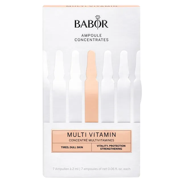 Multi Vitamin vitamiinidega värskust ja sära andvad ampullid väsinud, tuhmile näonahale 7x2ml