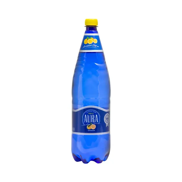 Gaseeritud vesi sidrunimaitseline, AURA, 1,5 L