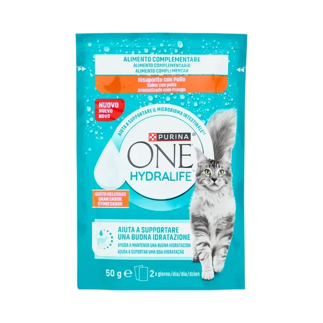 Täiendsööt täiskasvanud kassidele Hydralife kanaga, PURINA ONE, 50g