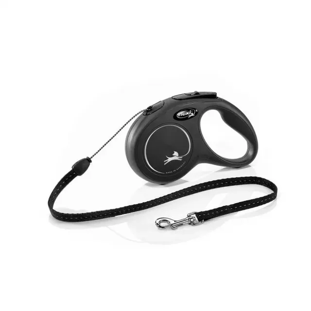 Flexi New Classic S nöörrihm 5m/12kg must