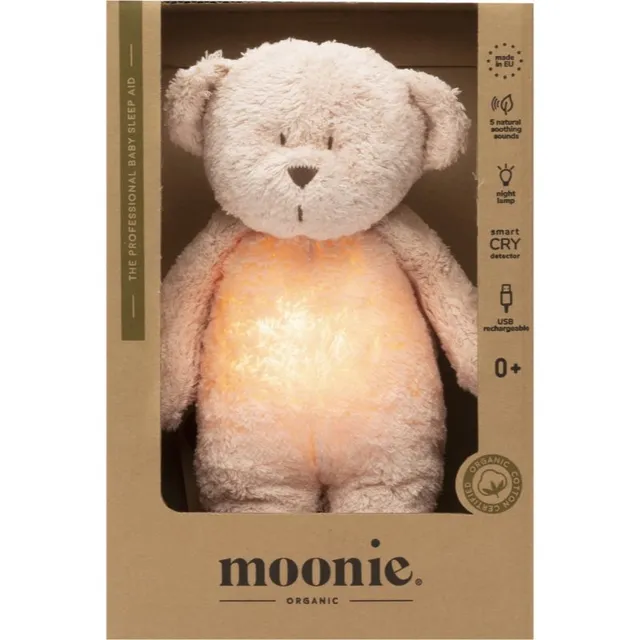 Moonie Bear 2.0 Organic Rose une mänguasi meloodiaga 1 tk