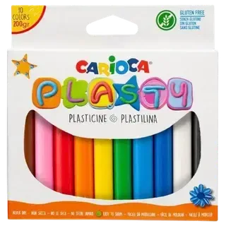 Plastiliin 10 värvi 200 g riputatavas pa