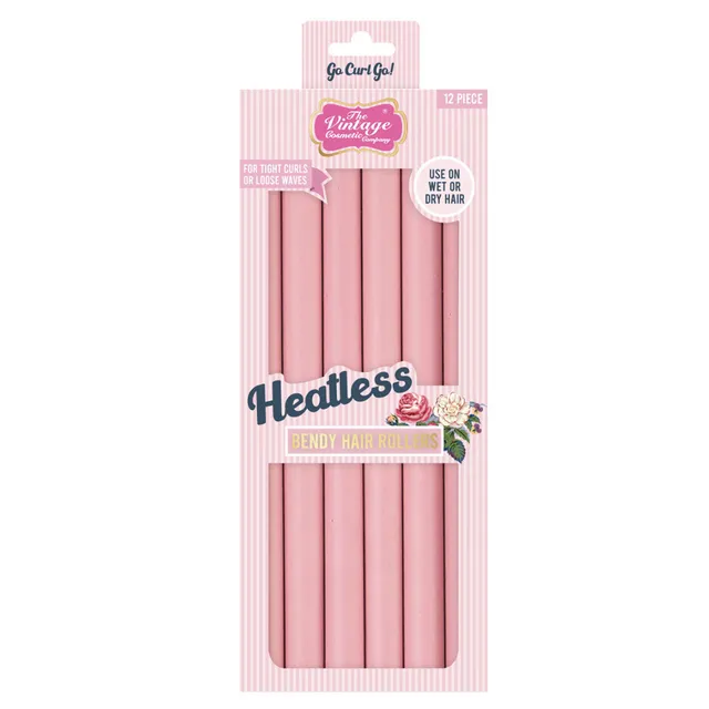 THE VINTAGE COSMETIC Heatless Bendy Hair Rollers 12pcs