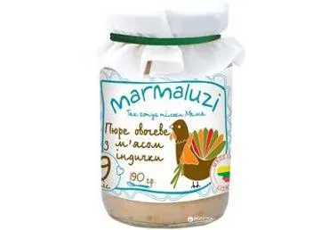 Kalkuni-köögivil.püree MARMALUZI 190g 6k