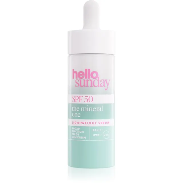 hello sunday the mineral one lightweight serum drops Kerge seerum SPF 50 30 ml