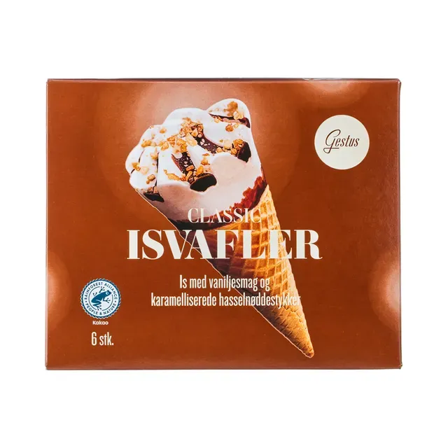 Jäätis vahvlikoonuses 6 x 110 ml, GESTUS, 360 g