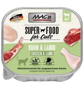 MAC's konserv kassile (99% liha) KANA, LAMMAS teraviljavaba, kausike (Superfood Cat Chicken & Lamb)