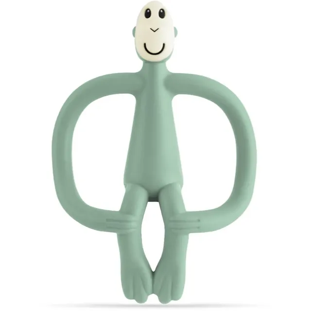 Matchstick Monkey Teething Toy and Gel Applicator närimismänguasi kaks-ühes pintsliga Mint Green 1 tk