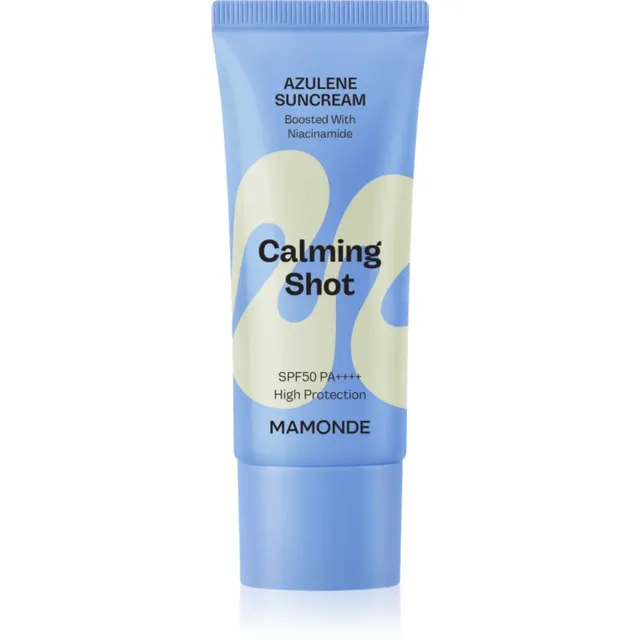 MAMONDE Calming Shot Azulene Suncream Kaitsev näokreem rahustavate efektidega SPF 50+ 35 ml