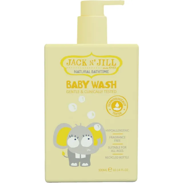 Jack N’ Jill Natural Bathtime Baby Wash Siidine dušigeel beebide jaoks 300 ml