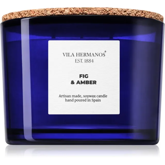 Vila Hermanos Apothecary Cobalt Blue Fig & Amber lõhnaküünal 350 g