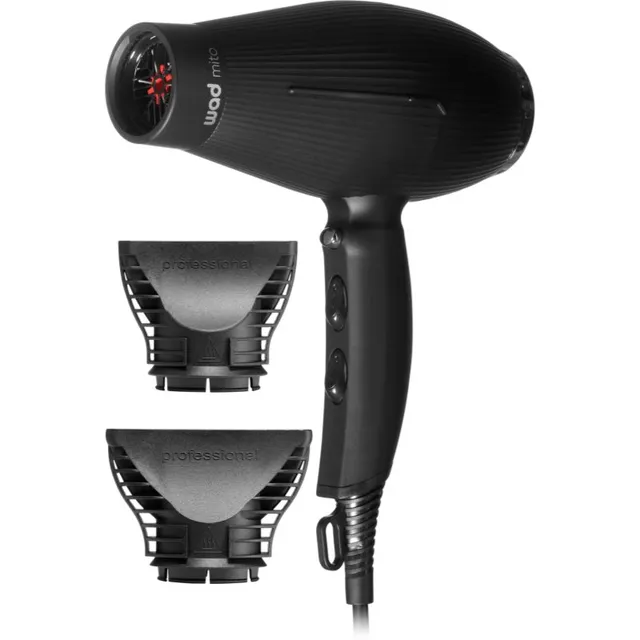 Wad Mito Hair Dryer Chrome Föön Black 1 tk