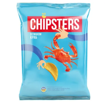 Kartulikrõpsud krabimait. Flint Chipsters 60g