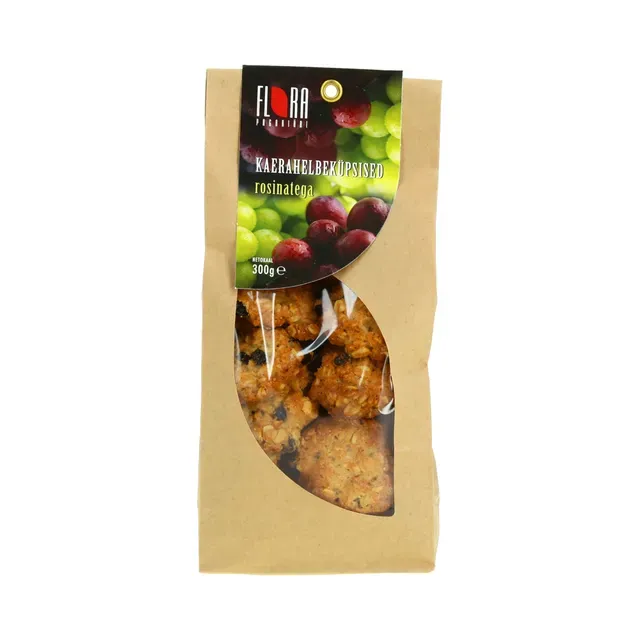 Kaerahelbeküpsised rosinatega, FLORA, 300 g
