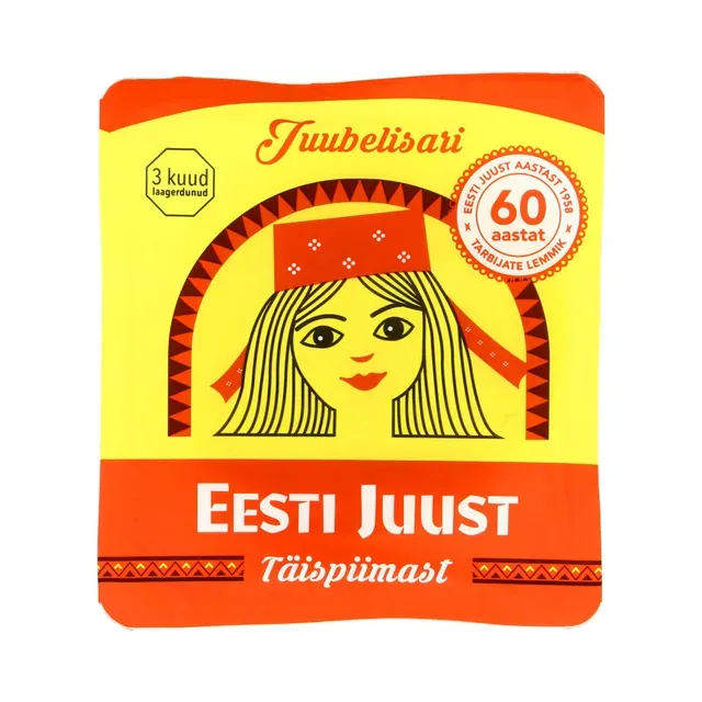 Eesti Juust täispiimast viilud, ESTOVER, 180 g