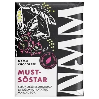 Mahe mustsõstrašokolaad, NAMM CHOCOLATE, 37g