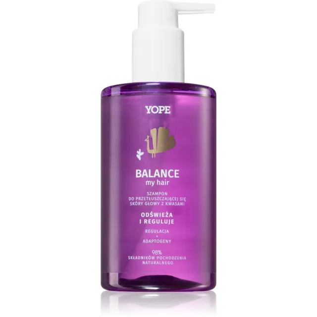 Yope BALANCE my hair Puhastav šampoon rasusele peanahale 300 ml