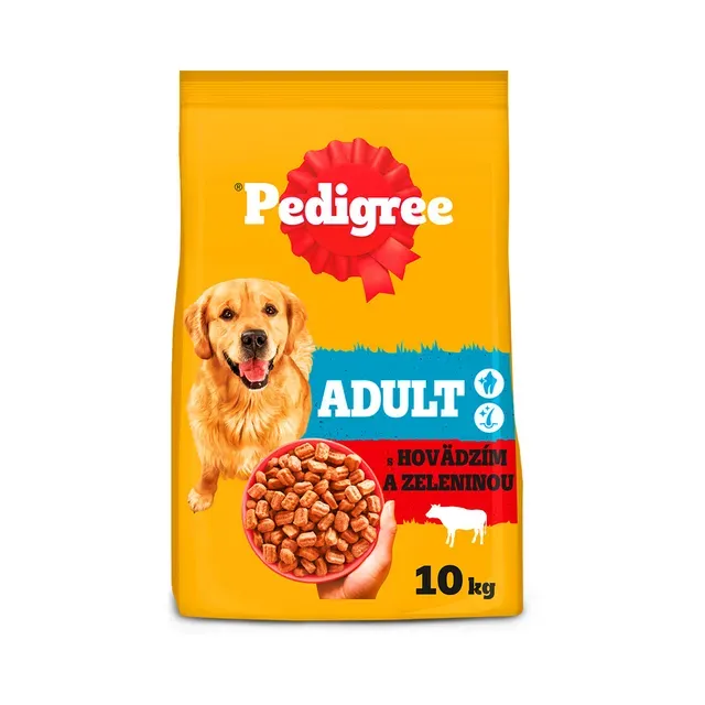 Kuivtoit täiskasvanud koertele loomaliha ja köögiviljaga, PEDIGREE, 10 kg