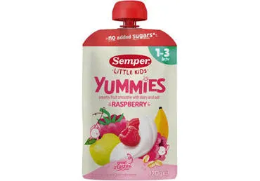 Püree SEMPER Yummies vaarika 120g 12k