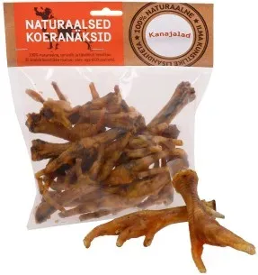 Kana jalad - naturaalsed koeranäksid, kuivatatud koeramaius