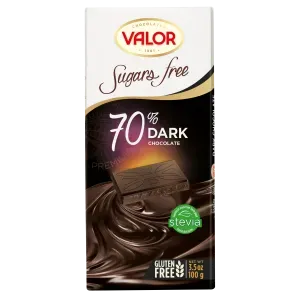 Valor t/shok.70% 100g ilma lisatud suhkr