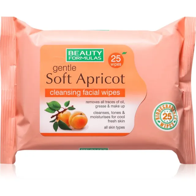 Beauty Formulas Apricot Niisked puhastusrätikud 25 tk