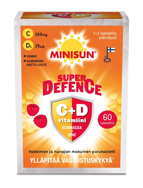 MINISUN SUPER DEFENCE C+D+ECHINACEA+ZN) NÄRIMISTBL N60