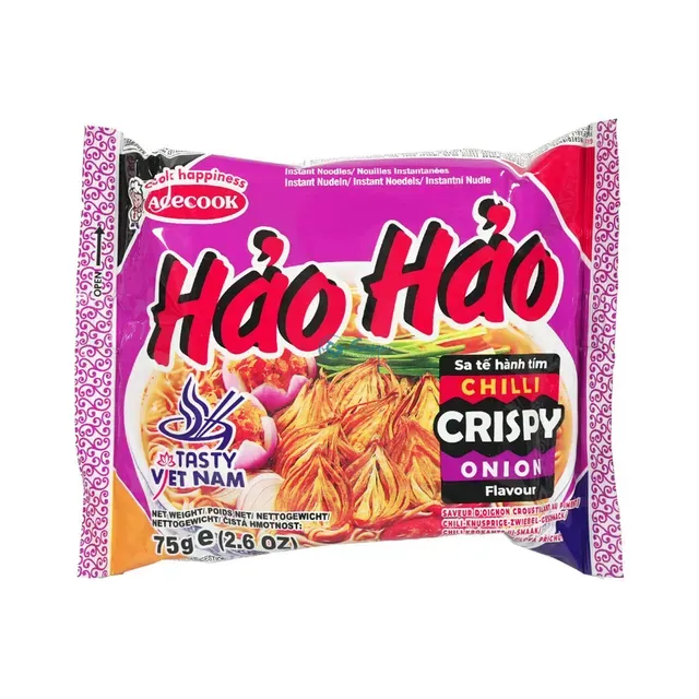 Röstitud sibula ja tšilli maitselised kiirnuudlid (pakis), HAO HAO, 75 g