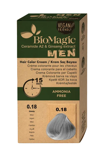 BioMagic Permanent Hair Color Cream For Men ammoniaagivaba juuksevärv meestele