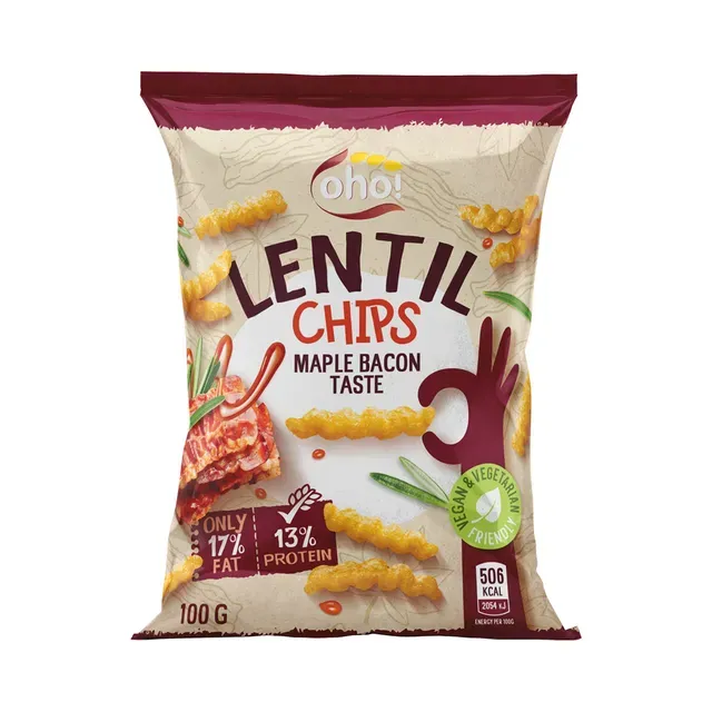 Läätsekrõpsud peekoniga, OHO, 100g