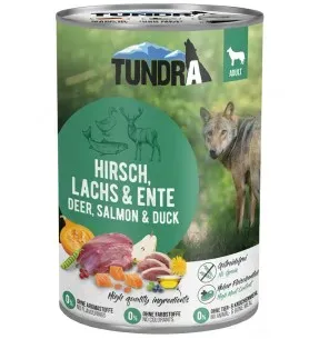 TUNDRA koerakonserv hirveliha, lõhe ja pardilihaga, teraviljavaba