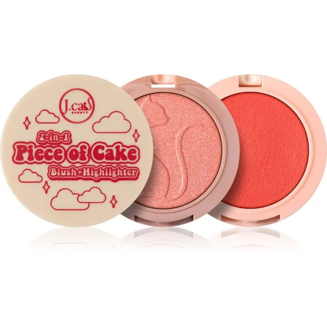 J.Cat Beauty 2 In 1 Piece Of Cake Põsepuna säraga varjund 106 See You Tomato 12.1 g
