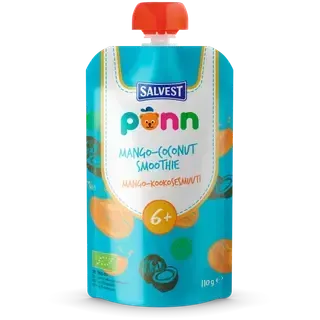 Ökoloogiline Mango-kookosesmuuti 6+, PÕNN, 110 g
