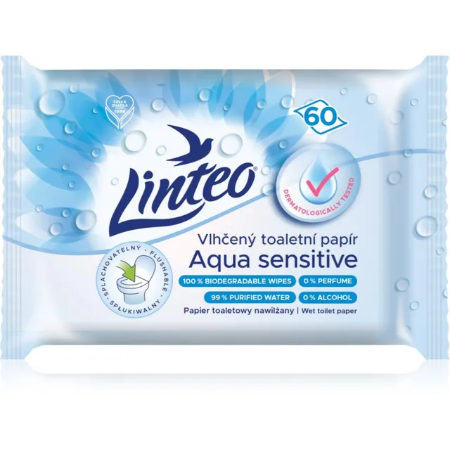 Linteo Aqua Sensitive niisutatud tualettpaber 60 tk