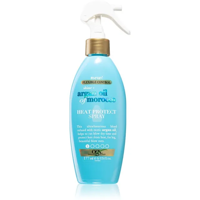 OGX Argan Oil Of Morocco Aega säästev föönitatav kuumakaitsega aluskreem 177 ml