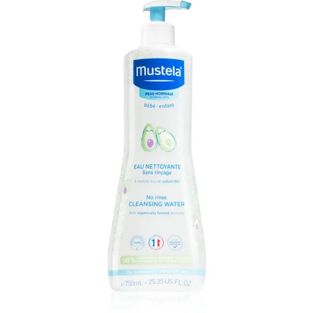 Mustela Bébé No Rinse Cleansing Water Puhastusvesi lastele sünnist alates 750 ml