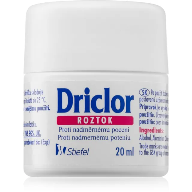 Driclor Solution Rulldeodorant-antiperspirant liighigistamise vastu 20 ml