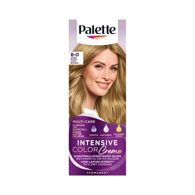 Püsivärv Intensive Color 8-0 heleblond, PALETTE, 1tk