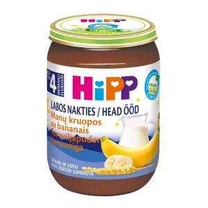 Head ööd teraviljapuder piimasegu ja banaaniga mahe 4+, HIPP, 190 g