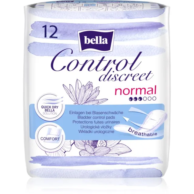 BELLA Control Discreet Normal sidemed uriinipidamatuse jaoks 12 tk