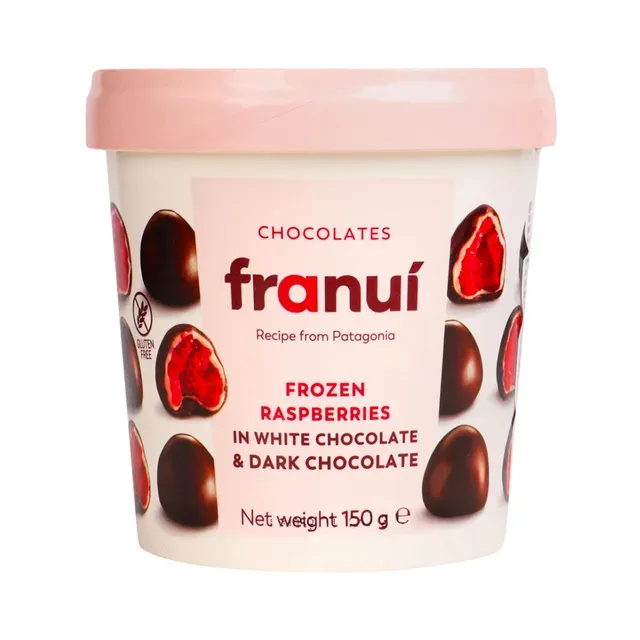 Külm.Vaarikad tumeda ja valge šokolaadiga, FRANUI, 150 g
