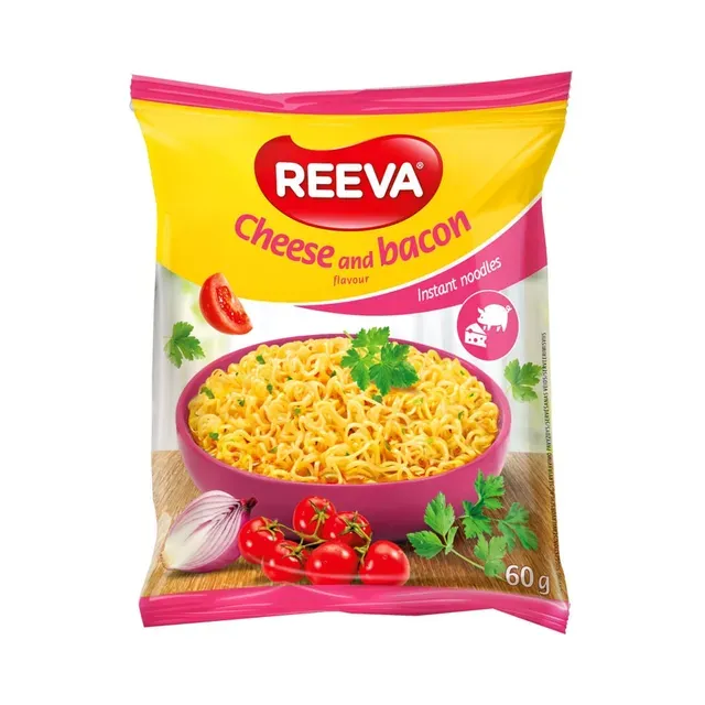 Kiirnuudlid juustu- ja peekonimaitselised, REEVA, 60 g