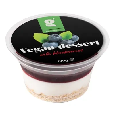 Vegan dessert mustikatega Gourmet Green 100g