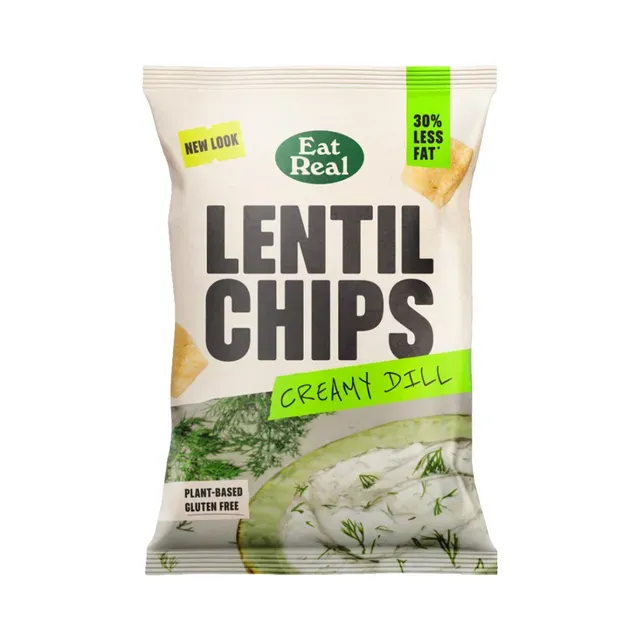 Läätsekrõpsud hapukoore ja tilliga, EAT REAL, 95 g