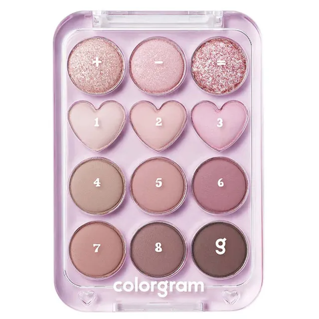 COLORGRAM Pin Point Eyeshadow Palette No.02 Pink & Mauve 9.9g