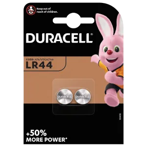 Patareid LR 44 1.5V, DURACELL, 2 tk