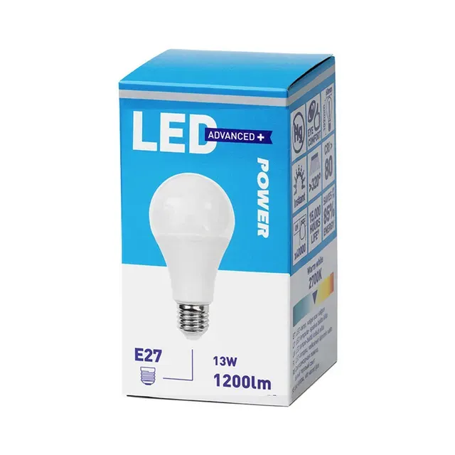 LED lamp GLS 13W E27 1200lm 2700K, POWER, 1 tk
