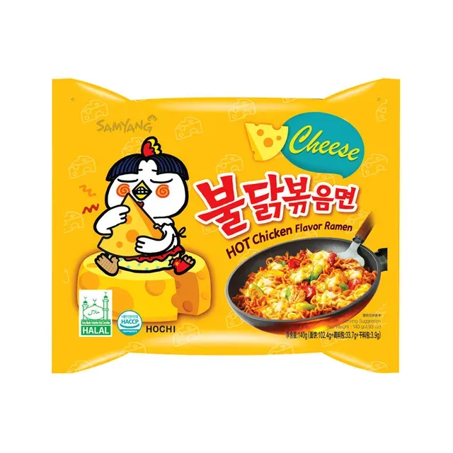 Korea ramen kiirnuudlid tuline kana juustuga Buldak, SAMYANG, 140 g