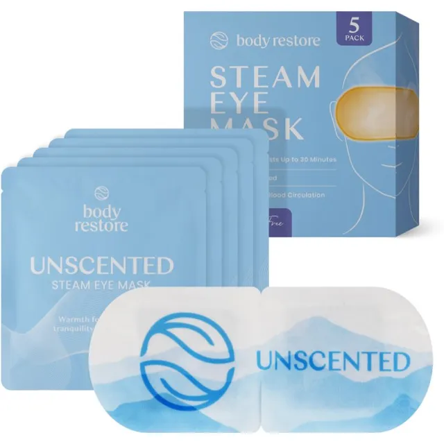 Body Restore Steam Eye Mask Unscented Silmakontuurimask lõhnatu 5 tk
